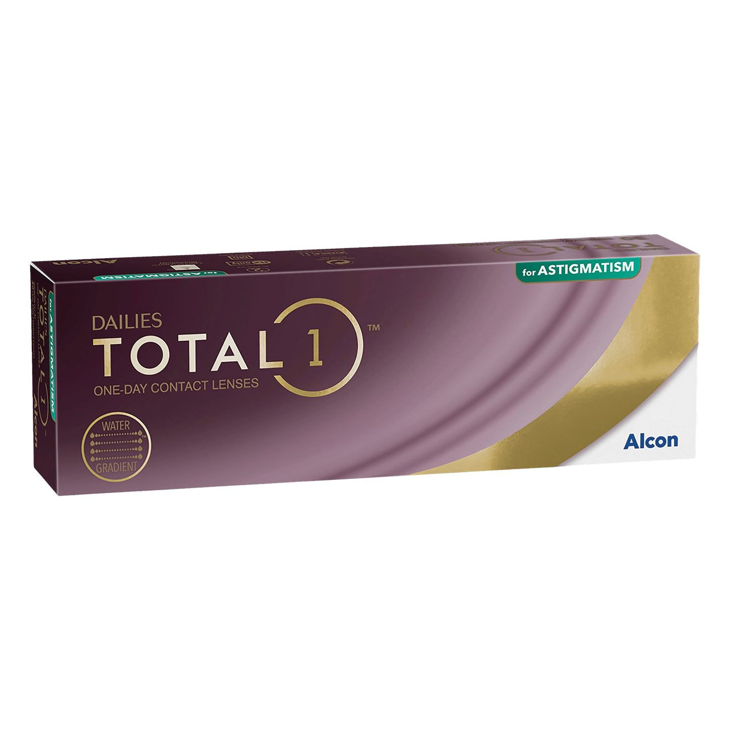 Box of Dailies Total 1 contact lenses for astigmatism 30 pack