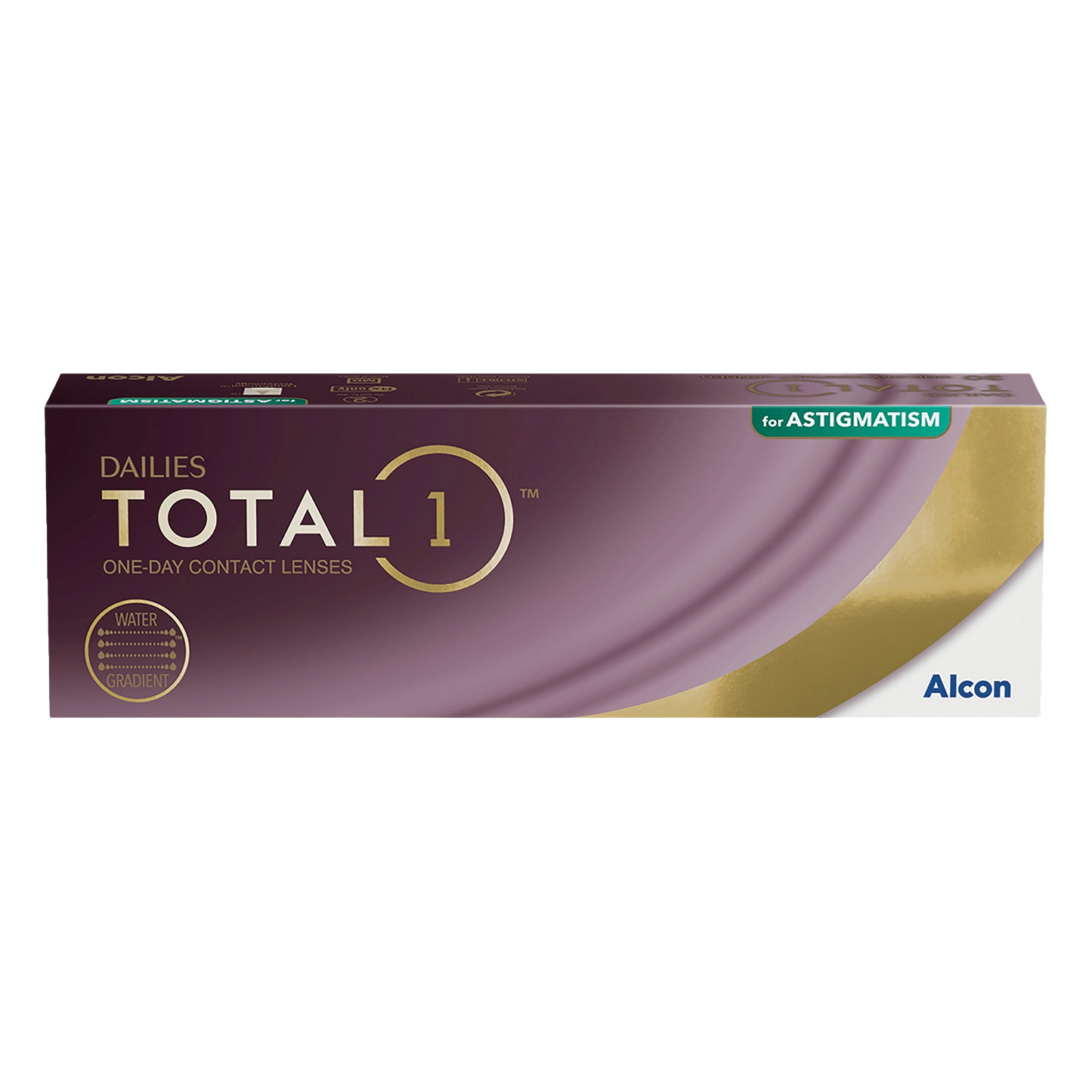 Box of Dailies Total 1 contact lenses for astigmatism 30 pack