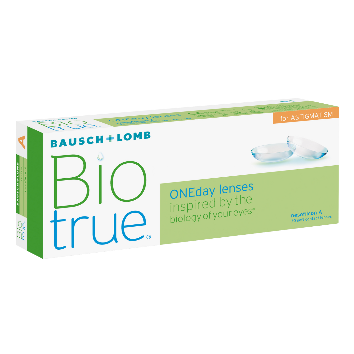 Box of Bausch & Lomb Biotrue for Astigmatism contact lenses 30 pack