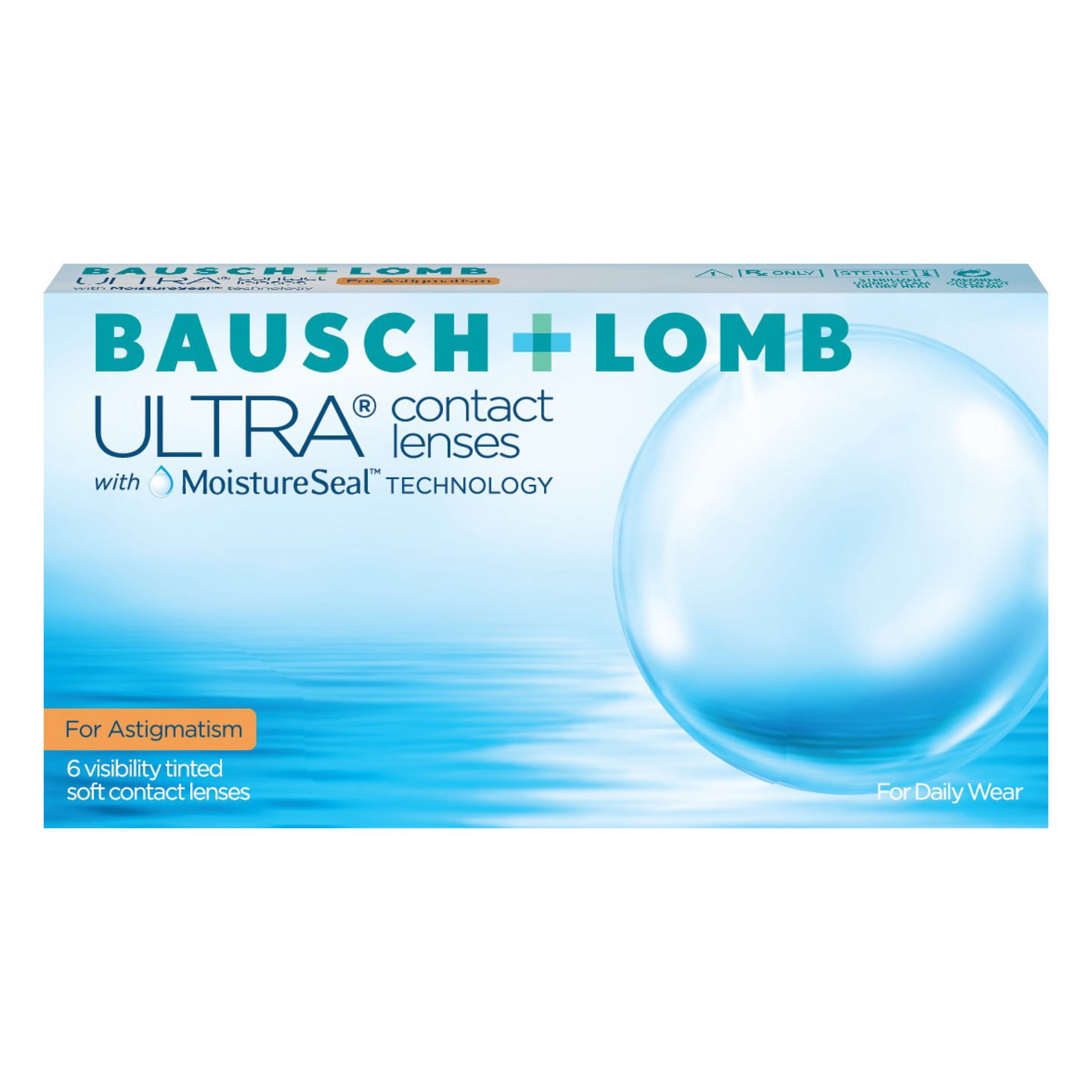 Box of Bausch & Lomb Ultra for astigmatism contact lenses
