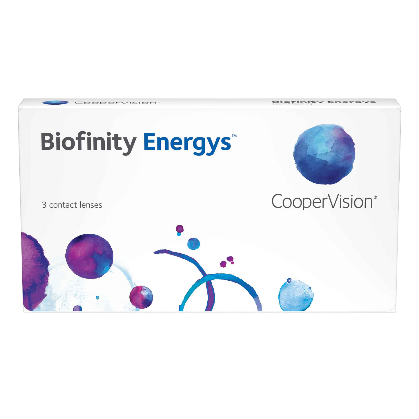 Box of Coopervision Biofinity Energys contact lenses