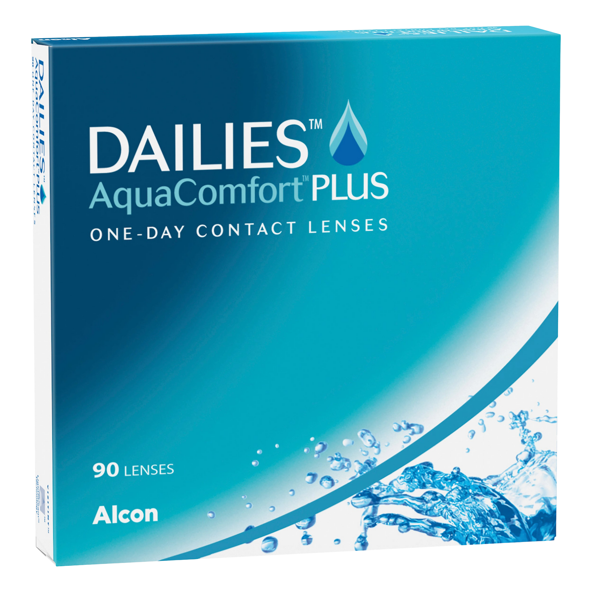 Box of 90 Dailies Aqua Comfort Plus contact lenses