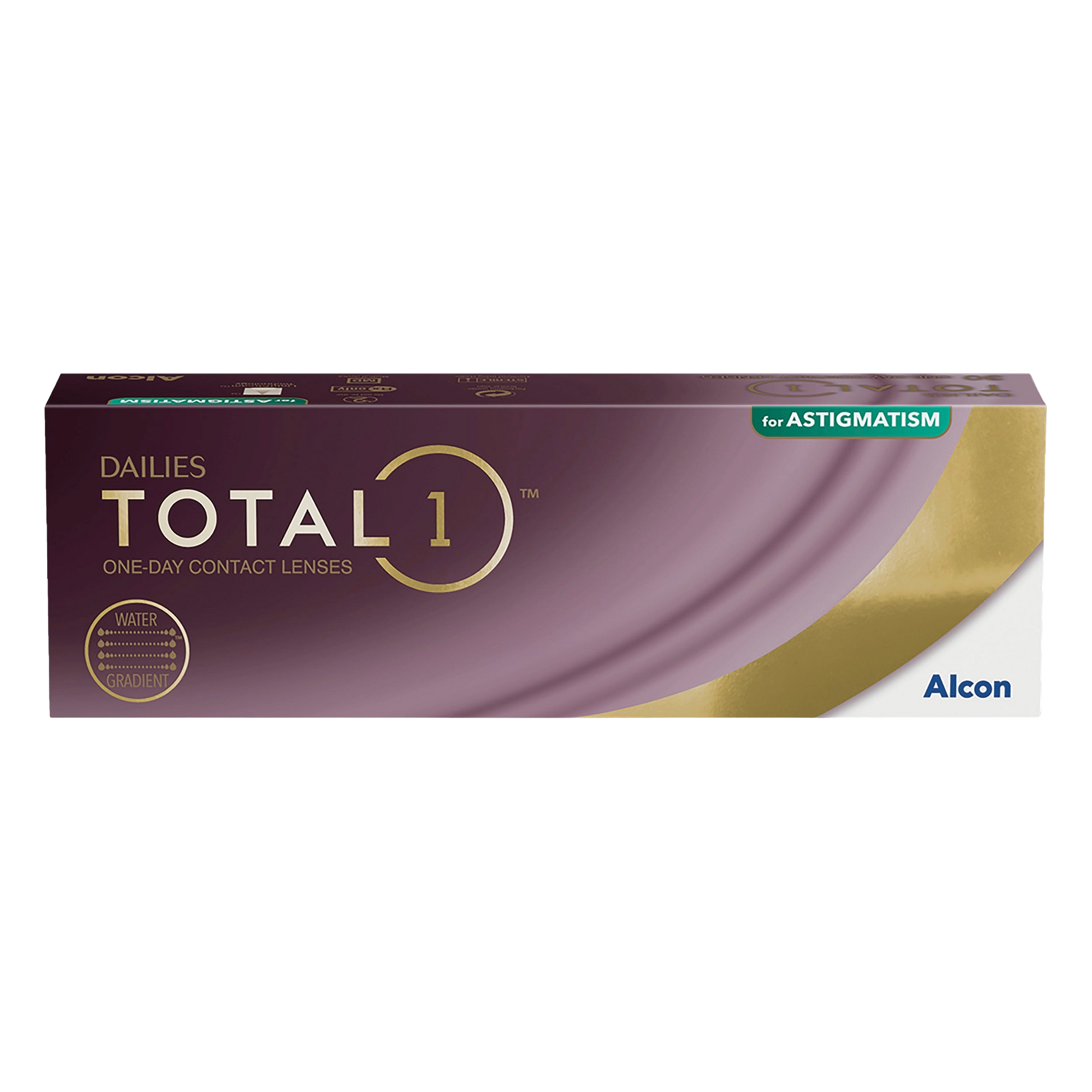 Box of Dailies Total 1 contact lenses for astigmatism 30 pack