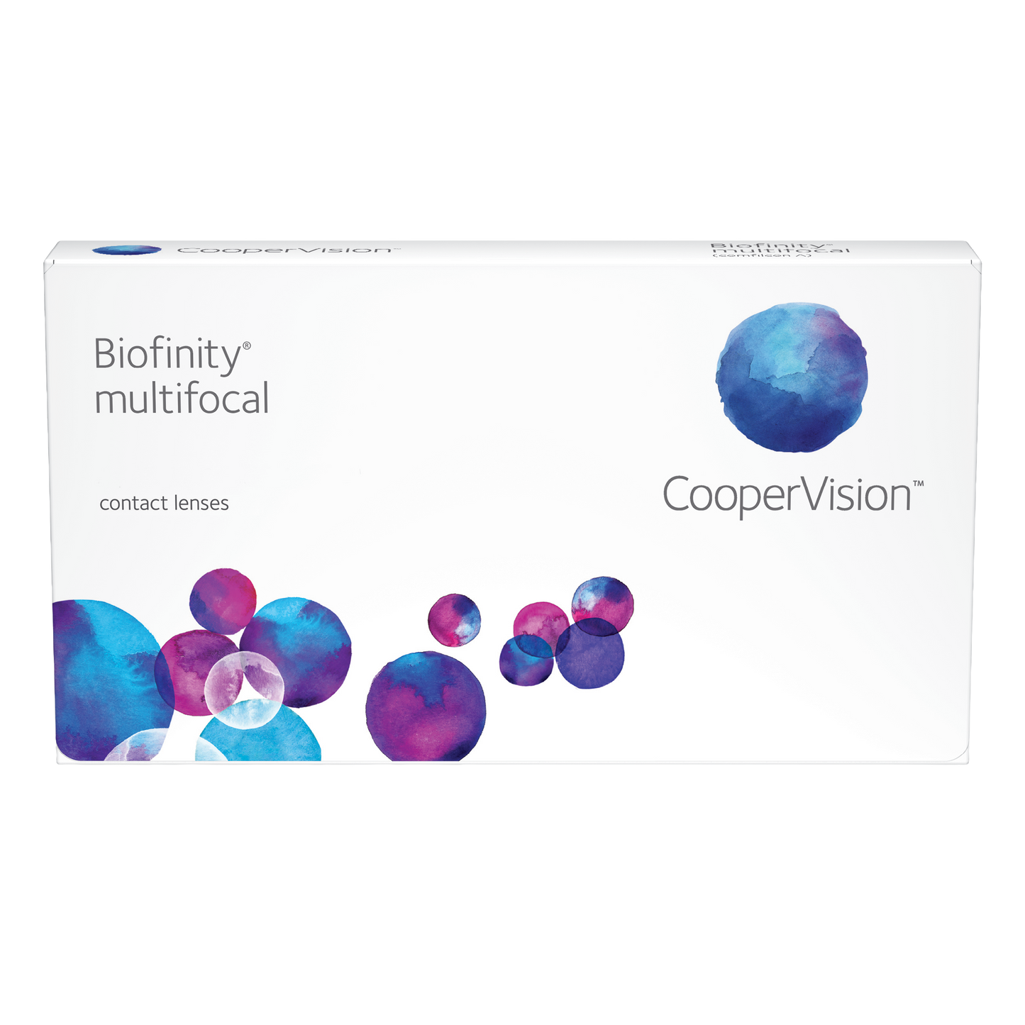 Box of Coopervision Biofinity multifocal contact lenses 6 pack