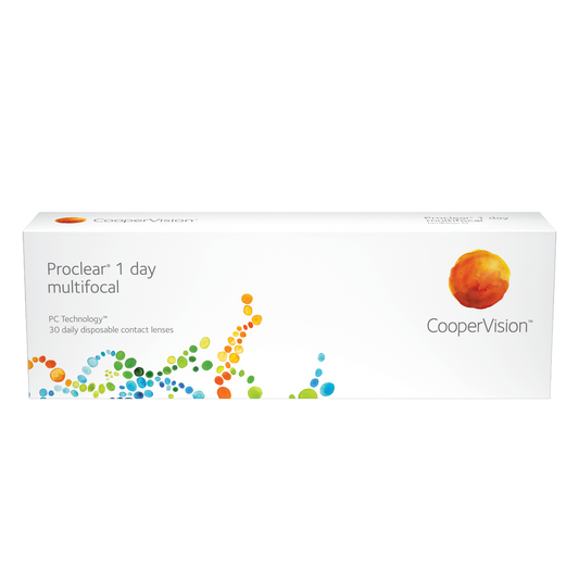 Box of Coopervision Proclear 1 day multifocal contact lenses 30 pack