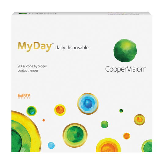 Box of Coopervision 90 MyDay contact lenses