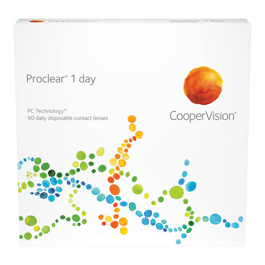 Box of Coopervision 90 Proclear 1 Day contact lenses